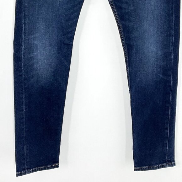 Levis Jeans Mens 31x29 Blue Slim Straight Dark Wash‎ Mid Rise Stretch Denim - Picture 3 of 12